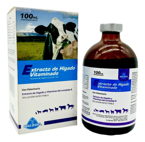 Extracto De Higado Vitaminado Bio Zoo Bovinos 100 Ml