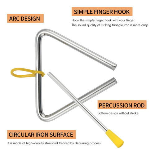 Juego De Instrumentos Music Triangle, Percusión Manual Trian