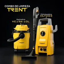 Hidrolavadora Eléctrica 1600psi 1200w Combo Aspiradora Agua Seco 19kpa Mojado Trent