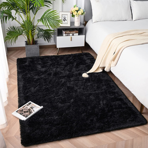 Fulie Alfombra Ultra Suave Para Dormitorio Felpa Moderna