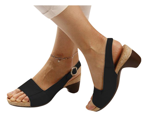 Sandalias De Mujer Cómodas Y Elegantes Zapatos De Tacón Bajo