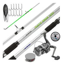 Comprar Combo Surfish Pesca De Mar Caña 3 Tramos + Reel + Accesorios