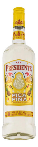 Pack De 4 Licor De Brandy Presidente Pica Piña 700 Ml