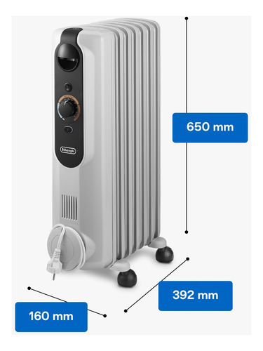 Radiador Electrico De Aceite Delonghi 1500w Blanco