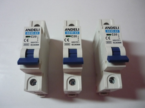 Breaker Termomagnetico 1x20amp Andeli 