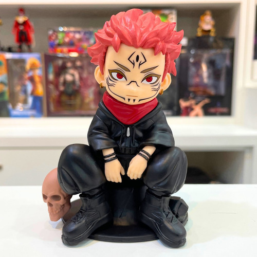 Action Figure Sukuna Jujutsu Kaisen Chibi Style Em Pvc