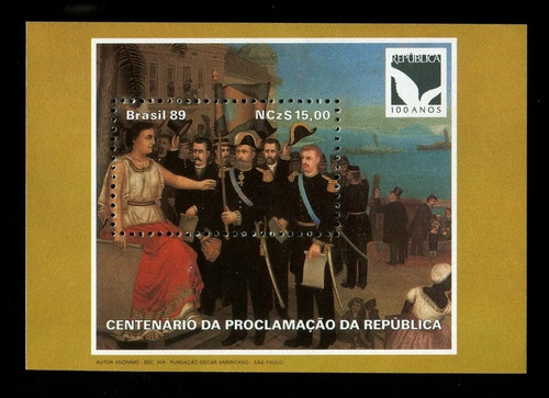 Bloco Brasil Selo Proclamação Da República 89,bloco