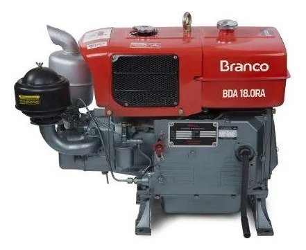Motor A Diesel 18cv Refrigerado A Agua Partida Manual-branco