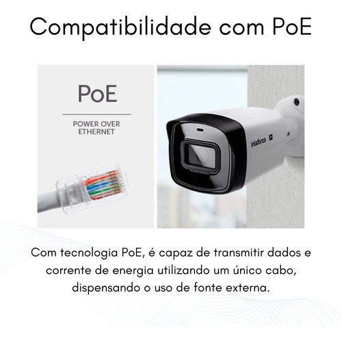 Kit Cftv 4 Câmeras Ip Poe Vipc 1230 Nvr 8 Canais Intelbras