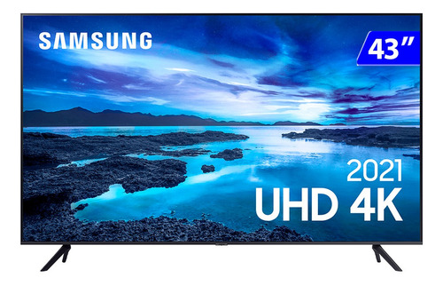 Imagem 1 de 4 de Samsung Tv Crystal Uhd 4k 43 Smart Un43au7700gxzd