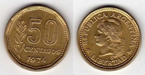 Moneda Argentina 50 Centavos 1974