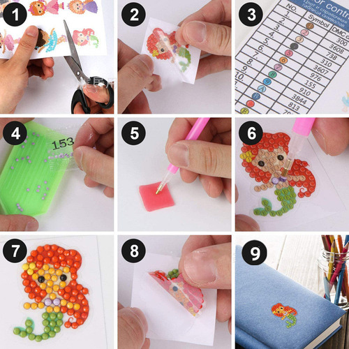 60 Pegatinas De Diamantes 5d Hechas A Mano For Niños