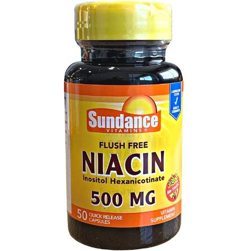 Vitamina B3 Niacina 500 Mg Inocitol Sundance X 50 Capsulas