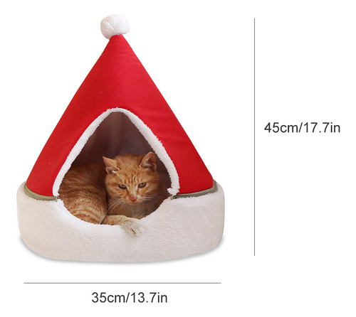 Casa Con Cama Tipo Tienda Cómoda De Árbol De Navidad P/gato