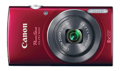  Canon PowerShot Elph 160 compacta color  rojo