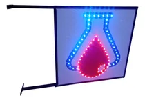Comprar Cartel Led Para Laboratorios Doble Faz Varios Efectos