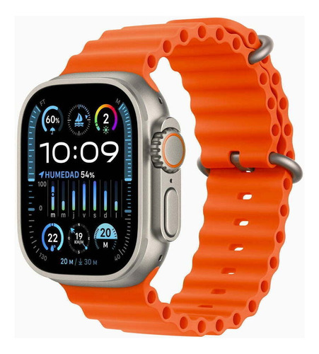 Reloj Smartwatch T900 Ultra 2 Big 2.19 Carga Inalámbrica Negro Milanese Naranja Gris