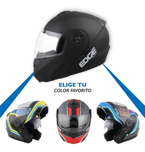 Casco Deportivo Abatible Gafa Interna Motocicleta Turbo