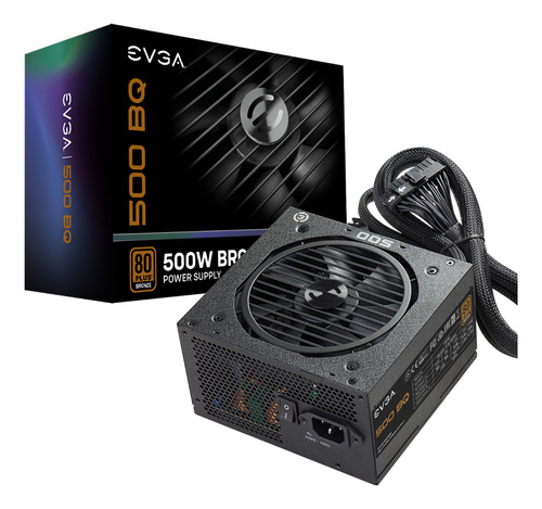 Fonte De Alimentação Atx Gamer Evga 500w Bq 80 Plus Bronze  (Recondicionado)