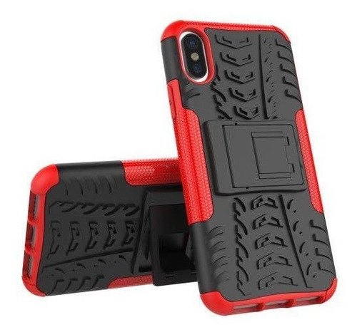 Carcasa Reforzada Con Soporte Para iPhone XR 