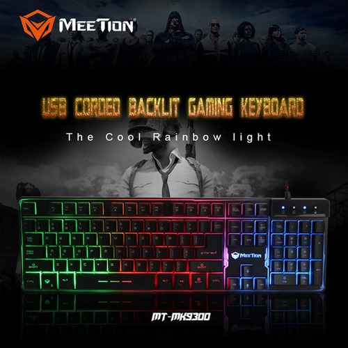 Imagen 6 de 10 de Teclado Gamer Meetion Simil Mecanico Retroiluminado K 9300