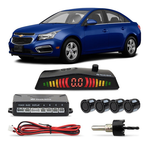 Kit Sensor Estacionamento Cruze 11 12 13 14 15 Ré 04 Pontos