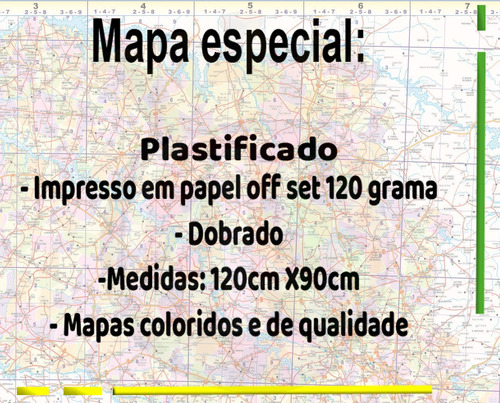 Mapa Do Estado Do Rio De Janeiro 1cm X 90cm Gigante Parcelamento Sem Juros