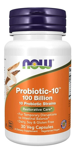 Probiótico 10 Cepas 100 Billones Ufc-flora Intestinos Sanos