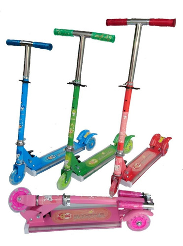 Scooter Patin Diablo Infantil 3 Ruedas Luz Freno D Pie Metal