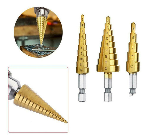 J 3pcs/set Hexagonal Hexagonal Shank Aço De Alta Velocidade