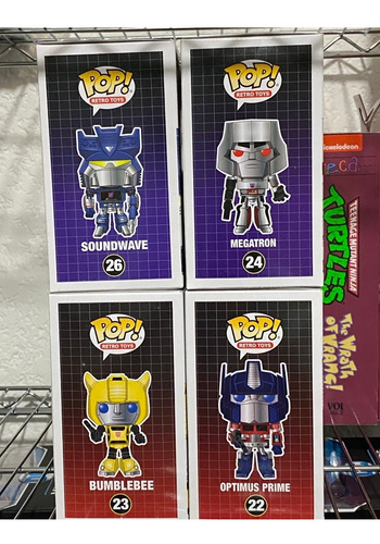 Funko Transformers Pack Optimus Megatron Bumblebee Soundwave (Usado)