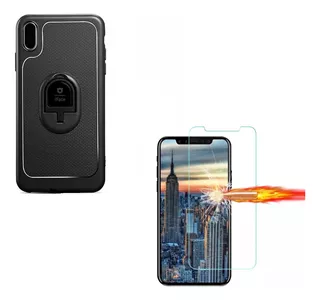 Funda Case Con Iring Iface + Mica De Vidrio Para iPhone XR