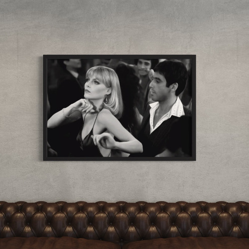 Cuadro Con Vidrio - Scarface Elvira & Tony 90x60