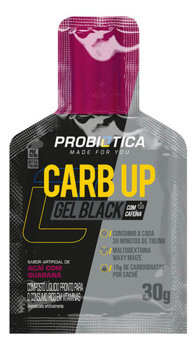 Carb-up Gel Black Probiotica Açai/guarana