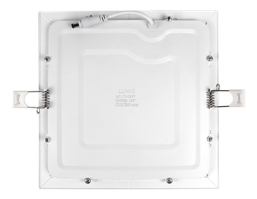 Imagen 4 de 6 de Plafon Led 18w Techo Embutir Cuadrado Lampara