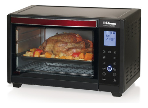 Horno De Mesa Eléctrico Liliana Programcook Ao938 38l Negro 220v