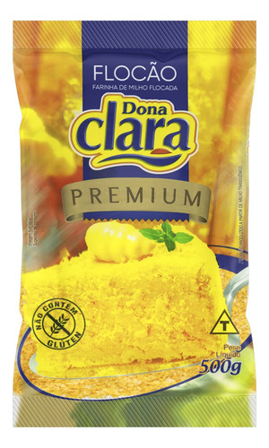 Farinha 000 Dona Clara Premium  de milho flocão sem glúten 500 g