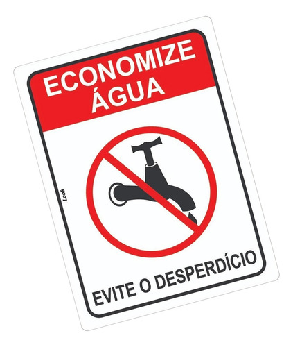 Kit C\ 6 Cartão Atenção Economize Agua Evite Desperdício Ps