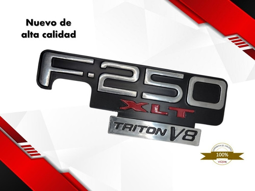 Emblema Compatible Ford F-250 Xlt Triton V8 92-03 Derecho