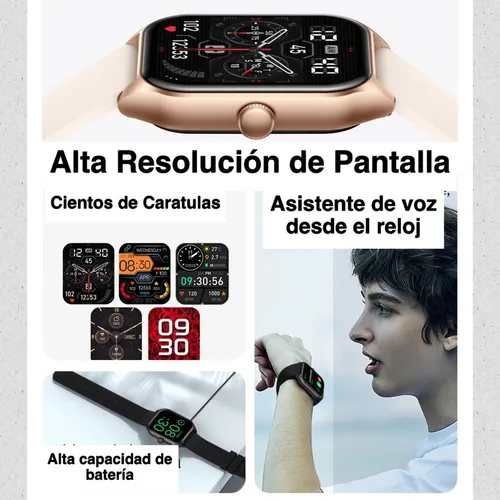 Smartwatch Hd Llamada Notificacion 50 Deportes Siri Google