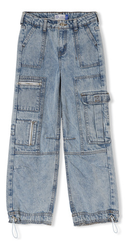 Jeans Wide Leg Parachute C&a De Niña