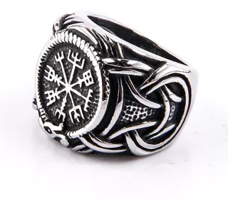 Anillo Compas De Odin Vikingo Nordico