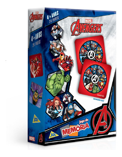 Jogo Da Memória Marvel Avengers Vingadores Da Toyster 2748