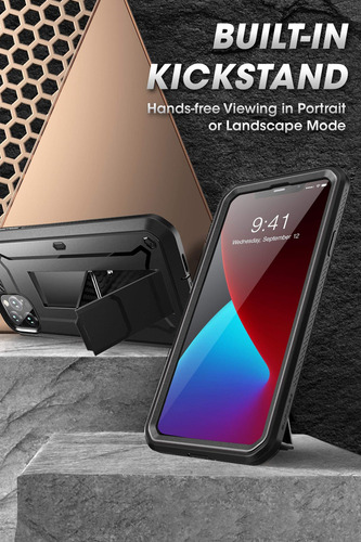 Capa Supcase Unicorn Beetle Pro Para iPhone 12 Pro Max Preta