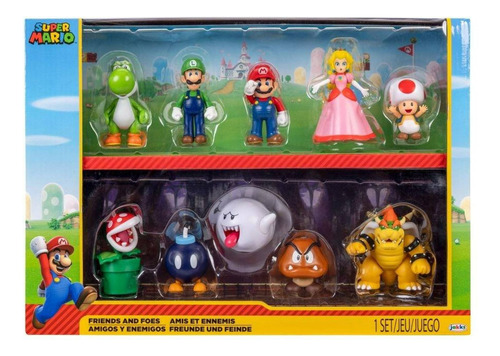 Super Mario Set Amigo Y Enemigos Jakks Pacific 