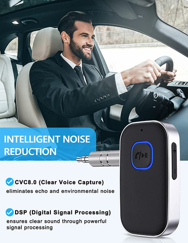 Receptor 5.0 Para Coche, Adaptador Aux Noise Cling, Música