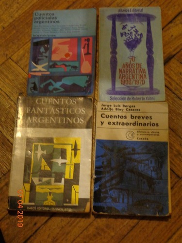 Lote De 4 Libros De Cuentos Argentinos. Oferta&-.