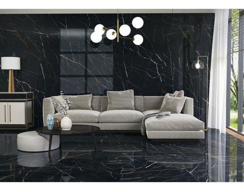 Kav Porcelanato Moonlight Pulido Negro Brillo Rect 60x1.20 