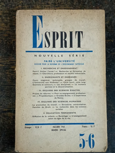 Espirit Nº 5 / 6 * Mai 1964 * Nouvelle Serie * Numero Doble 