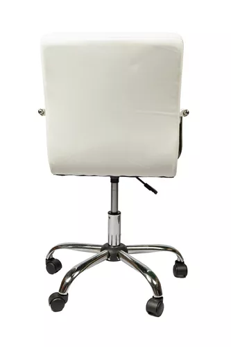 Silla de escritorio Virke Ecocuero Baja ergonómica blanca con tapizado de  cuero sintético x 2 unidades